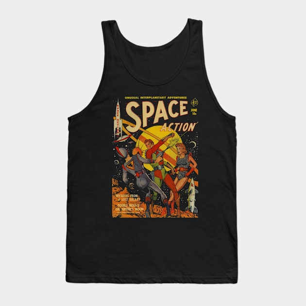 Space Action Tank Top by kg07_shirts